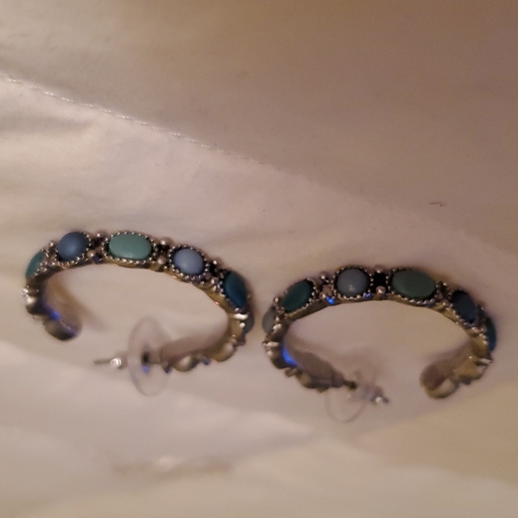 Turquoise hoops - Picture 2 of 2